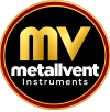 Logotipo circular dorado Metallvent